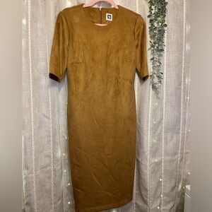 Faux Suede Dress